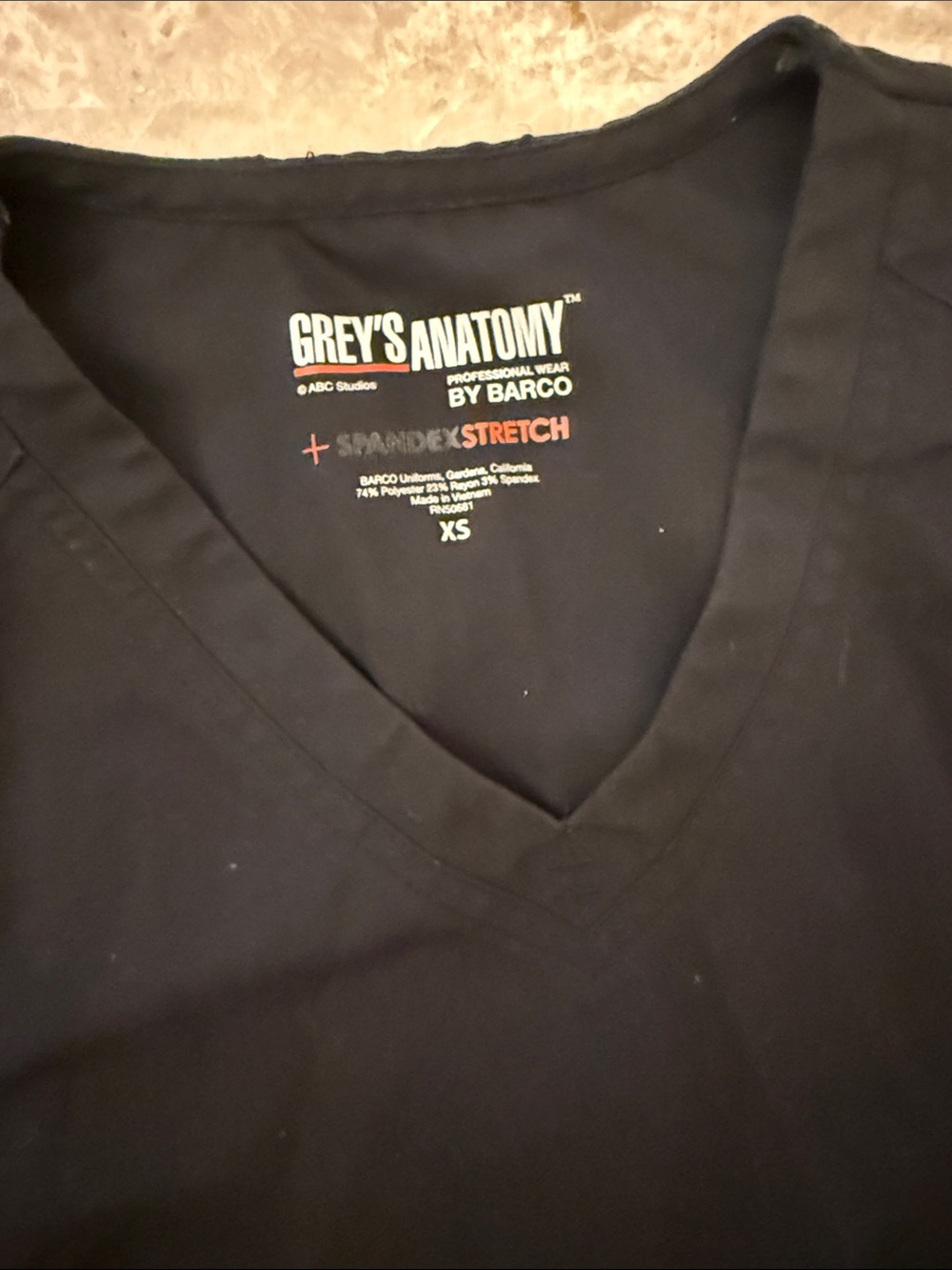 Women’s Grey’s Anatomy scrub size extra small black - Picture 6 of 6